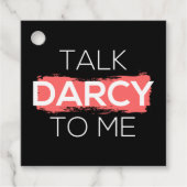 Ik praat tegen mij over Darcy. Bedankjes Labels (Voorkant)