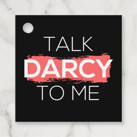 Ik praat tegen mij over Darcy. Bedankjes Labels (Voorkant)
