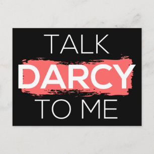 Ik praat tegen mij over Darcy. Briefkaart