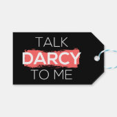 Ik praat tegen mij over Darcy. Cadeaulabel (Voorkant (Horizontaal))