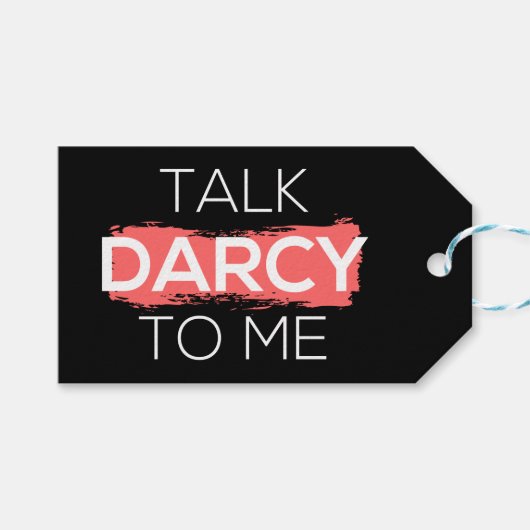 Ik praat tegen mij over Darcy. Cadeaulabel (Voorkant (Horizontaal))