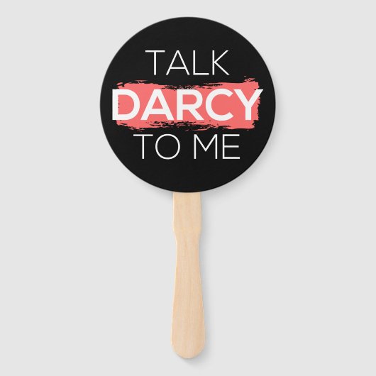 Ik praat tegen mij over Darcy. Handwaaier (Voorkant)