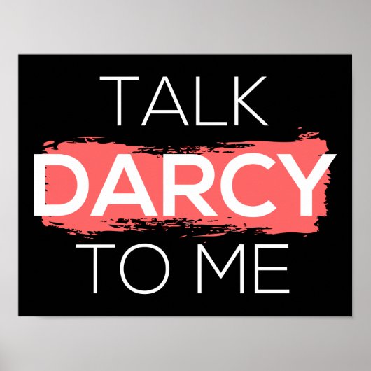 Ik praat tegen mij over Darcy. Poster (Voorkant)
