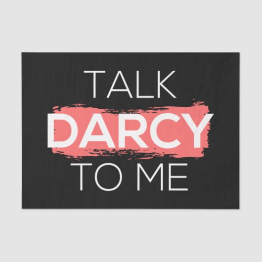 Ik praat tegen mij over Darcy. Tissuepapier (Voorkant)