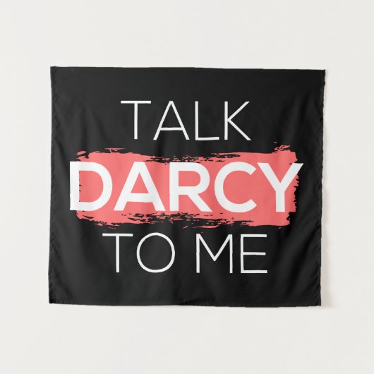 Ik praat tegen mij over Darcy. Wandkleed (Voorkant (horizontaal))