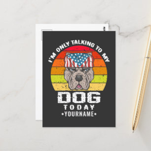 Ik praat vandaag alleen maar met mijn hond briefkaart