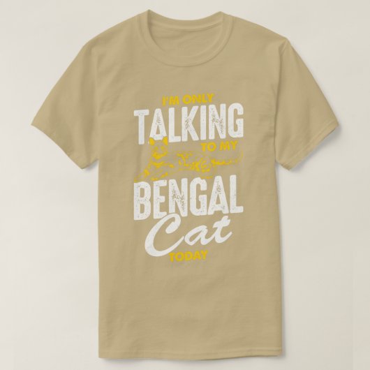 Ik praat vandaag alleen met mijn buikkat t-shirt (Design voorkant)