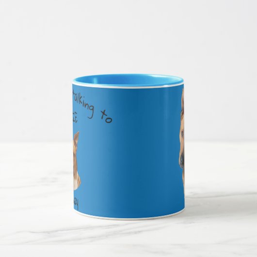 Ik praat vandaag alleen met Pet Personalized Mug Mok (Midden)