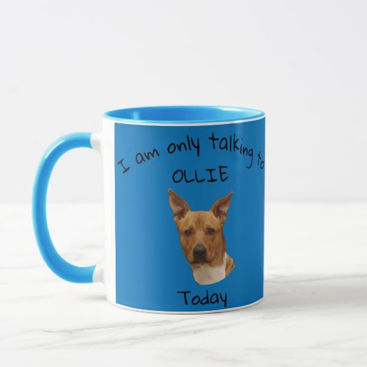 Ik praat vandaag alleen met Pet Personalized Mug Mok (Links)