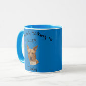 Ik praat vandaag alleen met Pet Personalized Mug Mok (Voorkant links)