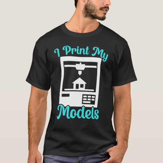 Ik print mijn modellen 3D printen Modeling Nozzle T-shirt (Voorkant)