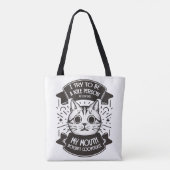 Ik probeer een aardige persoon te worden tote bag (Achterkant)