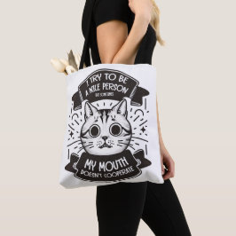 Ik probeer een aardige persoon te worden tote bag