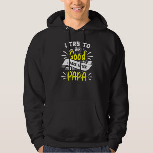 Ik probeer goed te zijn, maar ik neem mijn papiere hoodie