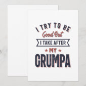 Ik probeer goed te zijn, maar ik neem na m'n maffi kaart (Voorkant / Achterkant)