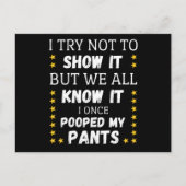 Ik probeer het niet te Shows, maar we weten het al Briefkaart (Voorkant)