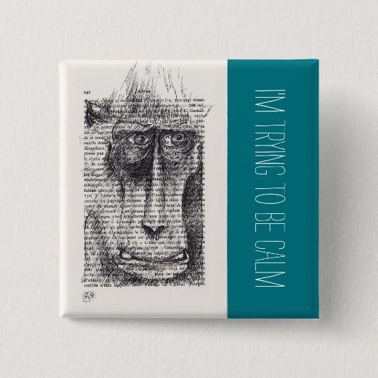 Ik probeer kalm te worden in de Button van het jaa (Voorkant)