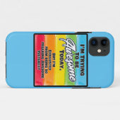 Ik probeer vandaag Geweldige te zijn Case-Mate iPhone Case (Achterkant (horizontaal))