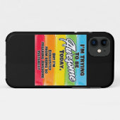 Ik probeer vandaag Geweldige te zijn Case-Mate iPhone Case (Achterkant (horizontaal))