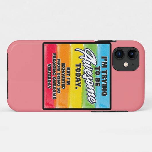Ik probeer vandaag Geweldige te zijn Case-Mate iPhone Case (Achterkant (horizontaal))
