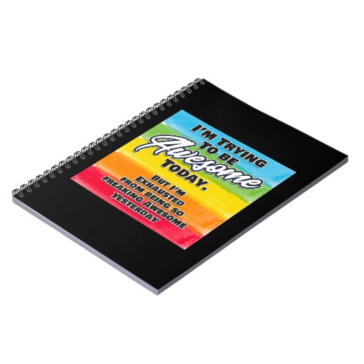 Ik probeer vandaag Geweldige te zijn Notitieboek (Linkerzijde)