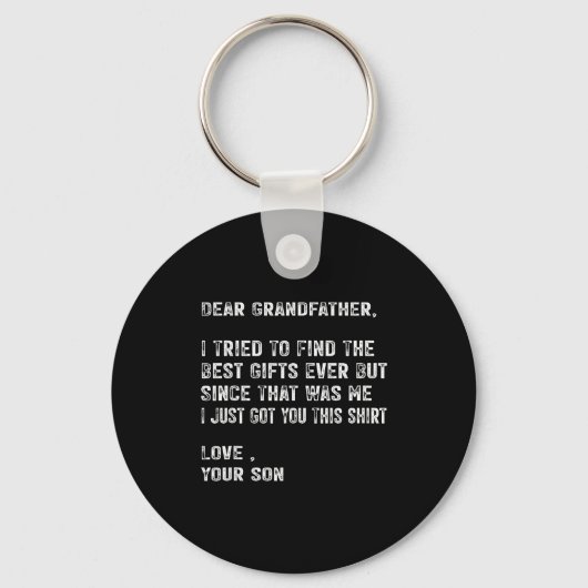 Ik probeerde de grappige opa-dag heren te vinden sleutelhanger (Voorkant)