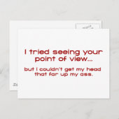 Ik probeerde je punt van Uitzicht te zien - maar i Briefkaart (Voorkant / Achterkant)