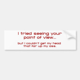 Ik probeerde je punt van Uitzicht te zien - maar i Bumpersticker