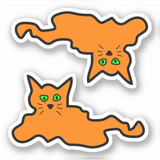 Ik probeerde kat vinyl Stickers (Voorkant)