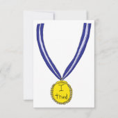 Ik probeerde medaille bedankkaart (Voorkant)