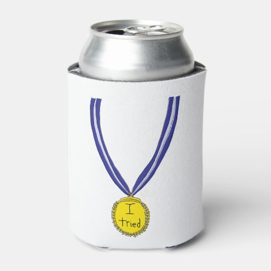 Ik probeerde medaille blikjeskoeler (Blikje Voorkant)