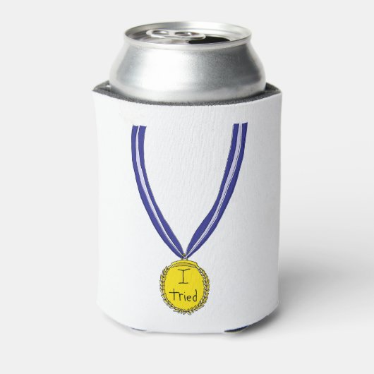 Ik probeerde medaille blikjeskoeler (Blikje Achterkant)