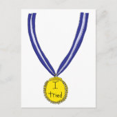 Ik probeerde medaille briefkaart (Voorkant)