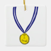 Ik probeerde medaille keramisch ornament (Voorkant)