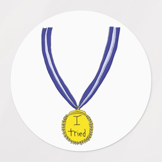 Ik probeerde medaille labels (Design 1)