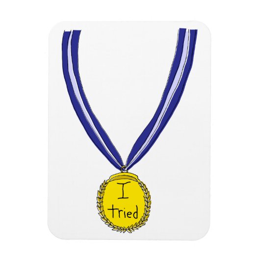 Ik probeerde medaille magneet (Verticaal)