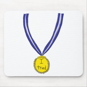 Ik probeerde medaille muismat