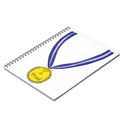 Ik probeerde medaille notitieboek (Linkerzijde)