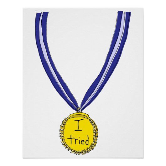 Ik probeerde medaille perfect poster (Voorkant)