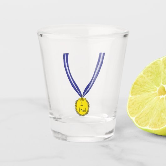 Ik probeerde medaille shot glas (Voorkant)
