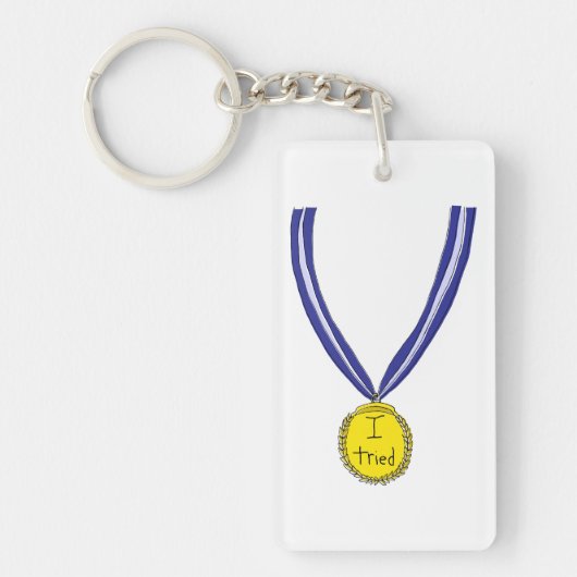 Ik probeerde medaille sleutelhanger (Voorkant)