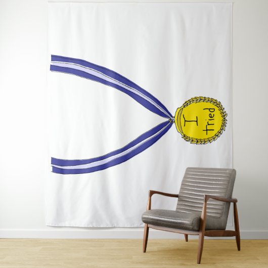 Ik probeerde medaille wandkleed (In situ)