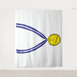 Ik probeerde medaille wandkleed