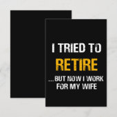Ik probeerde met pensioen te gaan maar nu werk ik  bedankkaart (Voorkant / Achterkant)