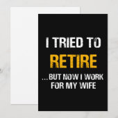 Ik probeerde met pensioen te gaan, maar nu werk ik feestdagenkaart (Voorkant / Achterkant)