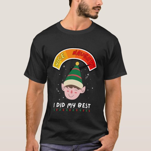 Ik probeerde mijn beste kerst stoute jongen meter t-shirt (Voorkant)