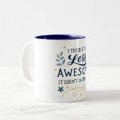 'Ik probeerde minder geweldige te zijn dat het nie Tweekleurige Koffiemok (Voorkant links)