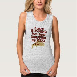 Ik probeerde te rennen, maar ik bleef mijn Pizza l T-shirt