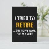 Ik probeerde terug te komen, maar nu werk ik voor  bedankkaart (Staand voorkant)