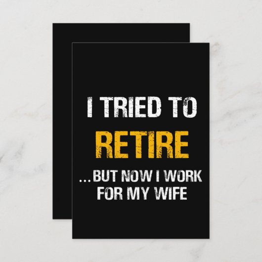 Ik probeerde terug te komen, maar nu werk ik voor bedankkaart (Voorkant / Achterkant)